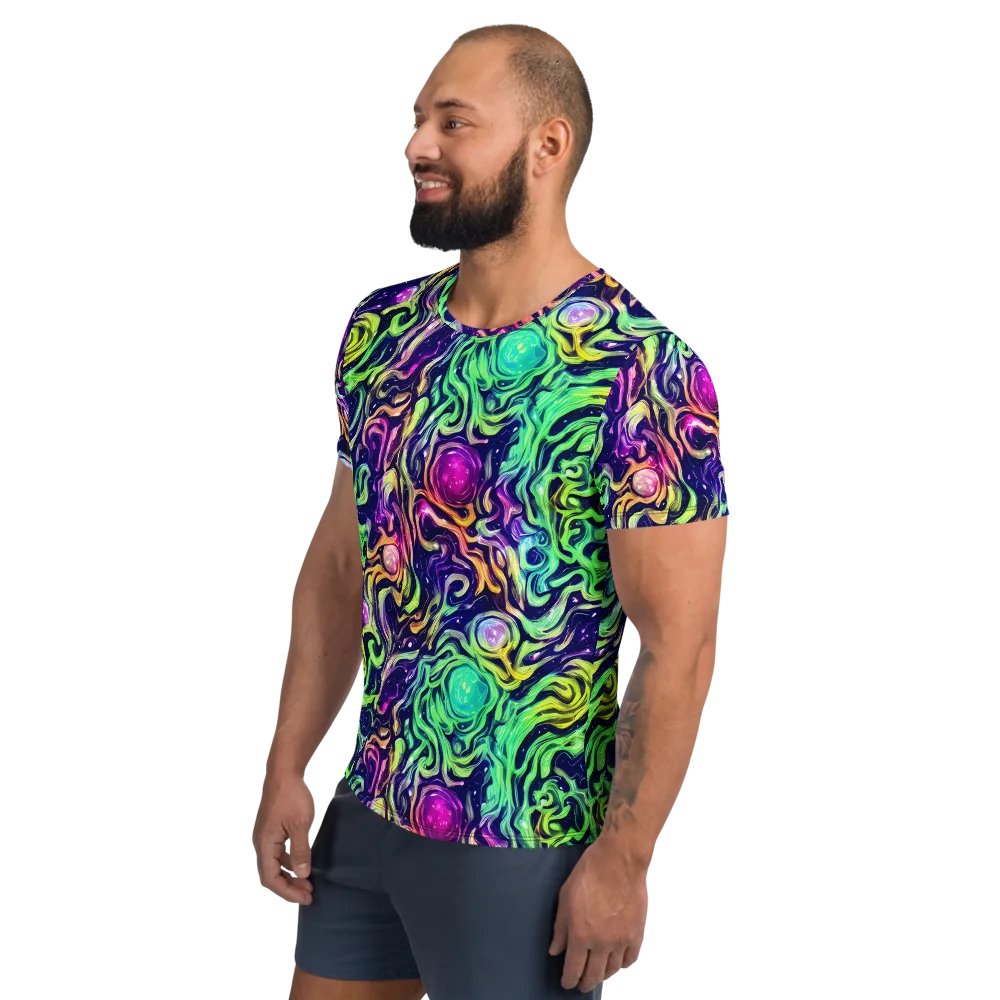Stellar Psychedelia on Men's Athletic T-Shirt — Left