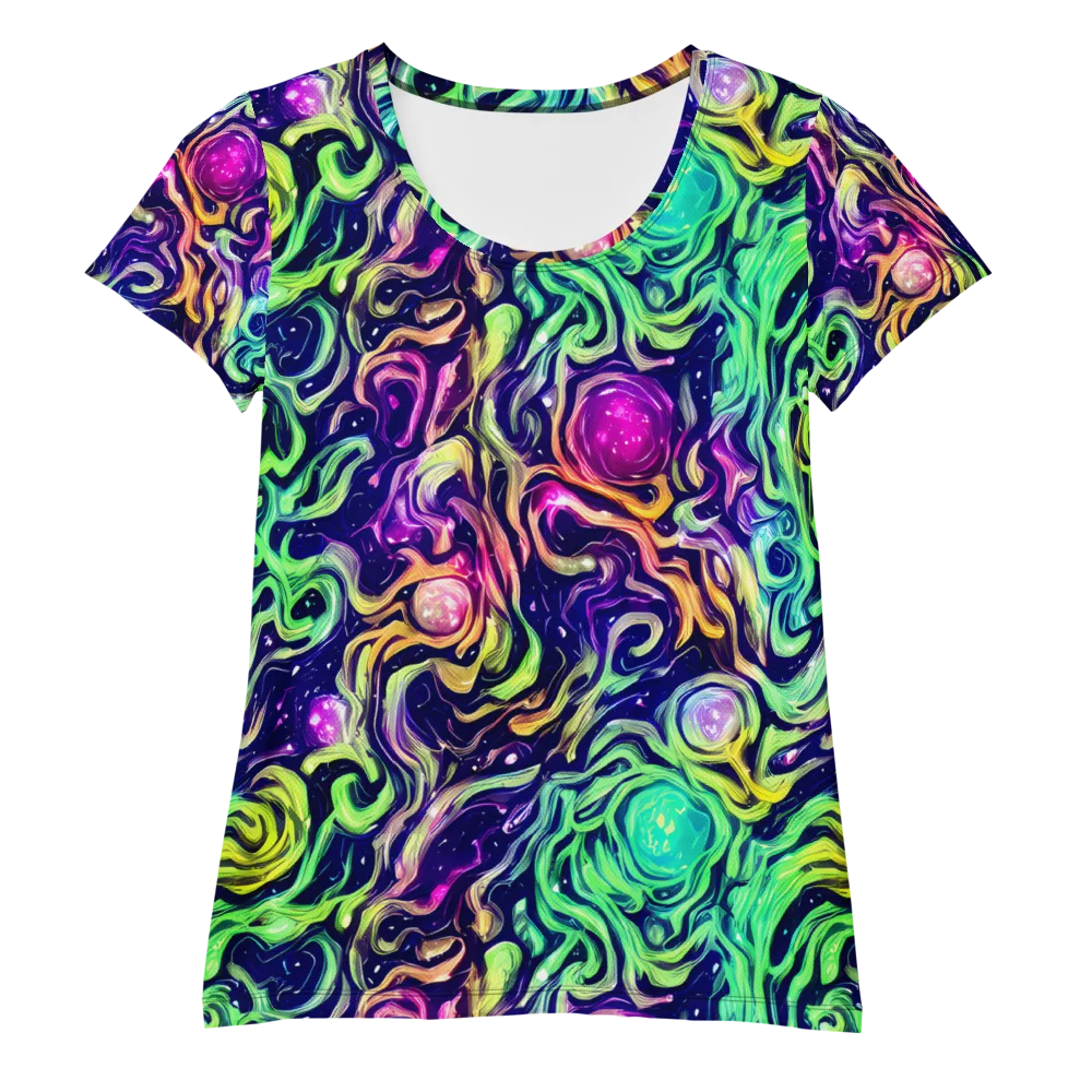 Stellar Psychedelia on Women's Athletic T-Shirt — Front