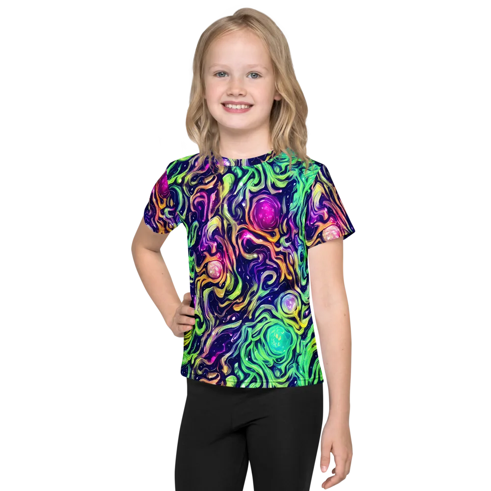 Stellar Psychedelia on Kids Crew Neck T-Shirt — Front