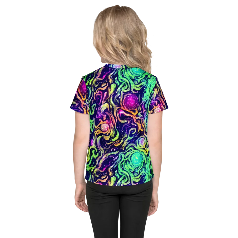 Stellar Psychedelia on Kids Crew Neck T-Shirt — Back