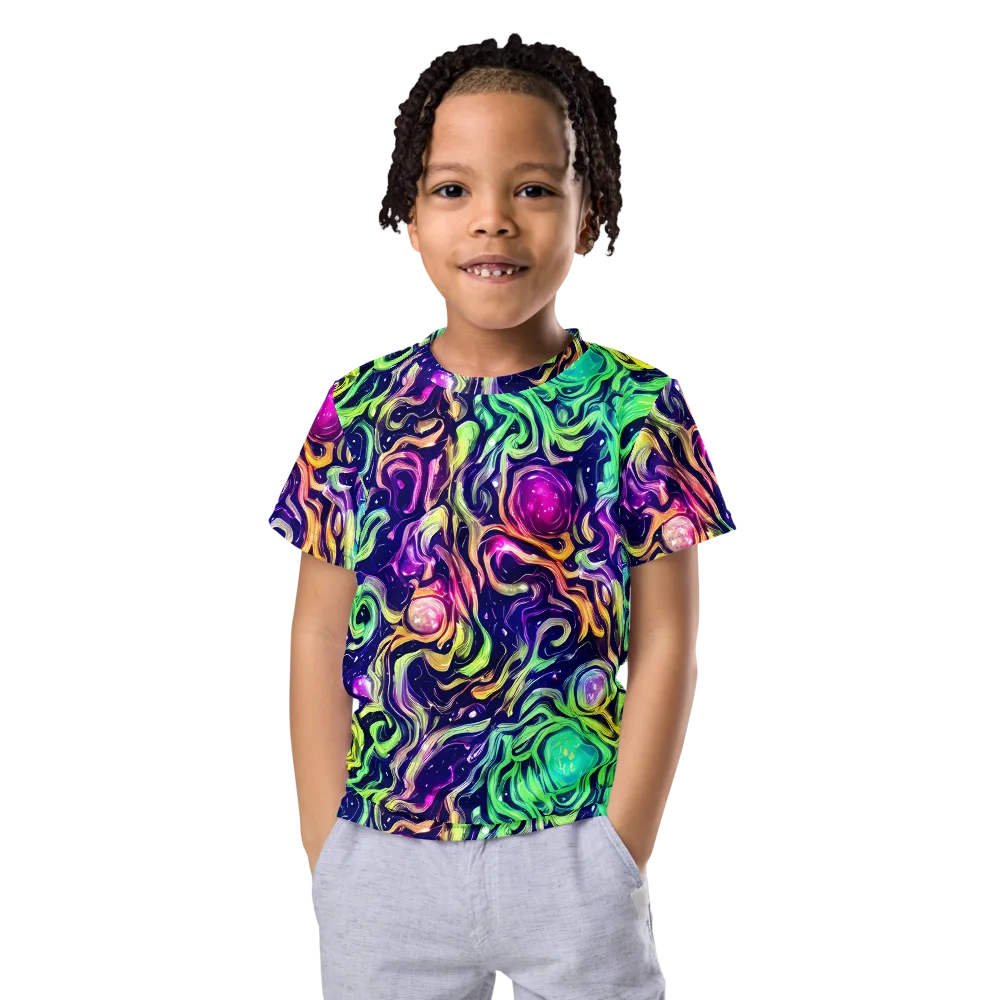 Stellar Psychedelia on Kids Crew Neck T-Shirt — Front