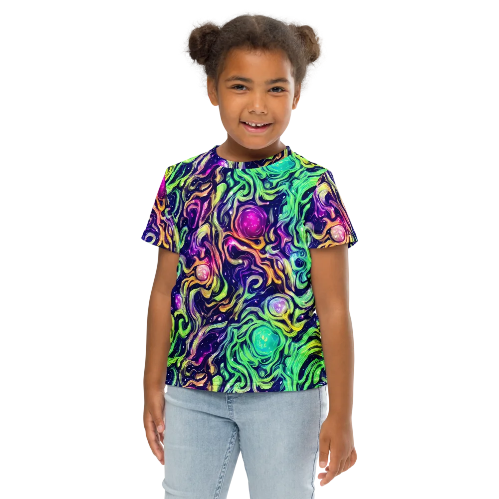 Stellar Psychedelia on Kids Crew Neck T-Shirt — Front
