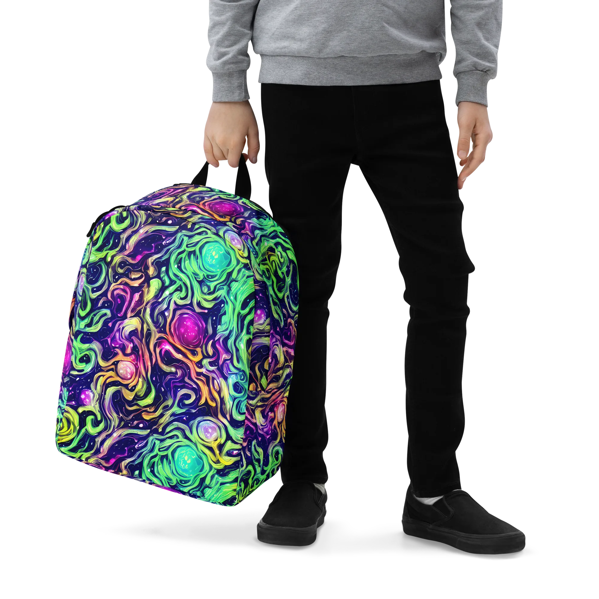 Stellar Psychedelia on Minimalist Backpack — Zoomed-in