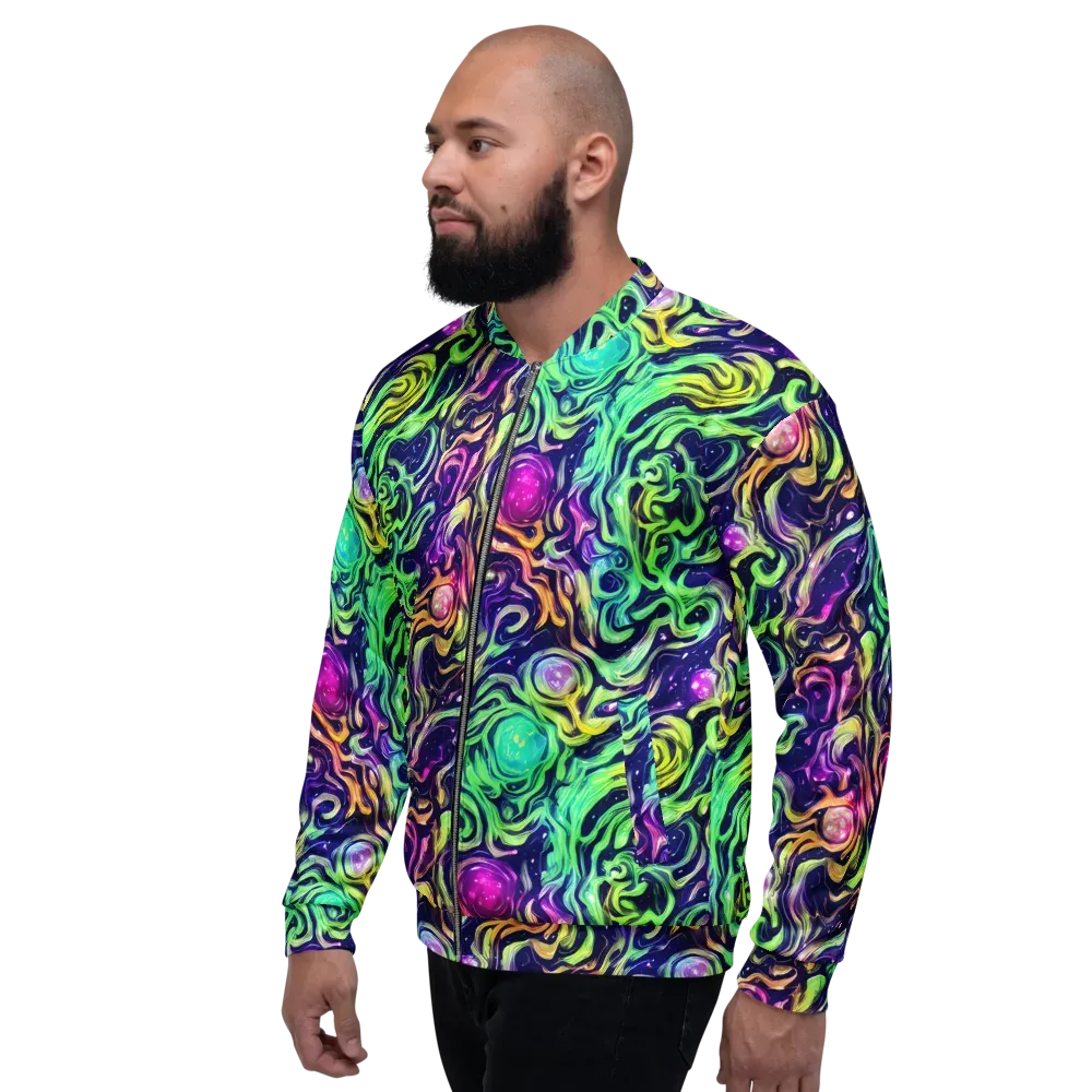 Stellar Psychedelia on Bomber Jacket — Left
