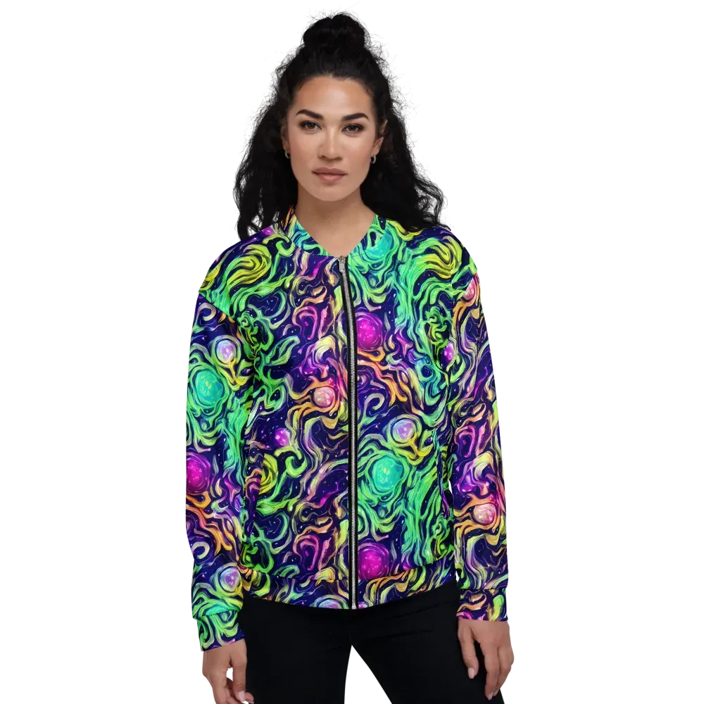 Stellar Psychedelia on Bomber Jacket — Front