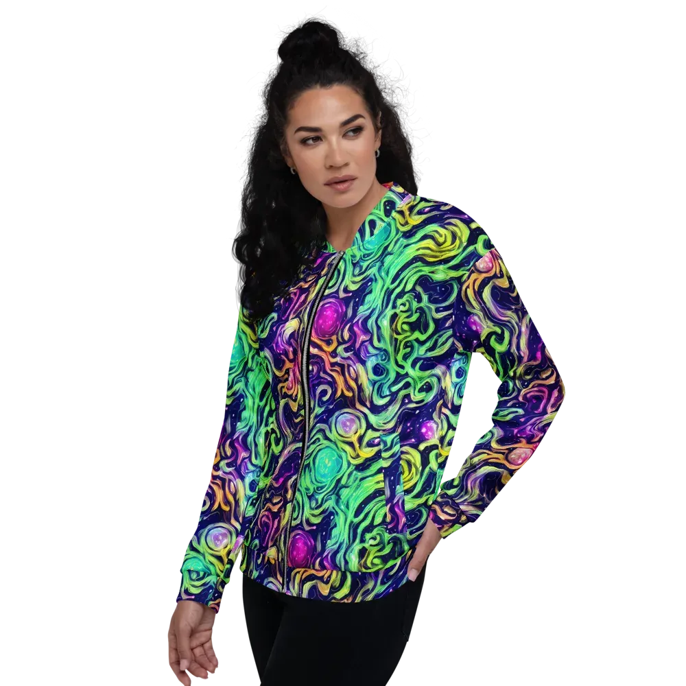 Stellar Psychedelia on Bomber Jacket — Left