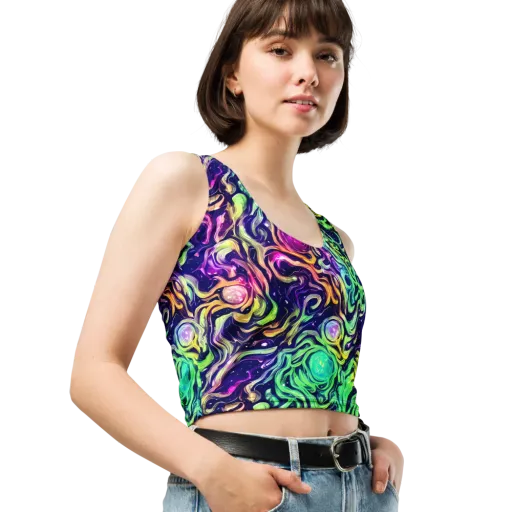 Stellar Psychedelia on a Crop Top