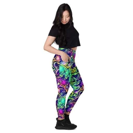 Stellar Psychedelia on a Leggings with Pockets