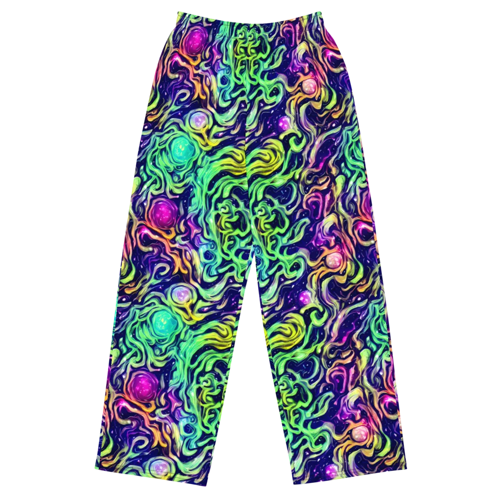 Stellar Psychedelia on Wide-Leg Pants — Front