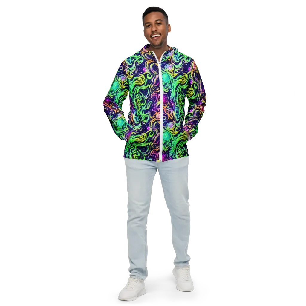 Stellar Psychedelia on Men's Windbreaker — Front