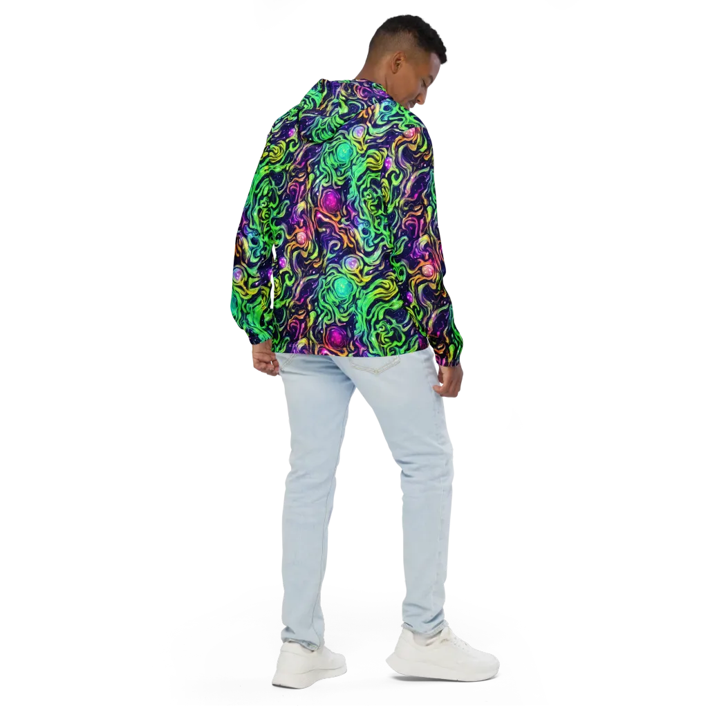 Stellar Psychedelia on Men's Windbreaker — Back