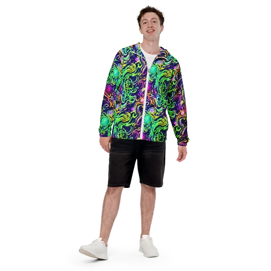 Stellar Psychedelia on Men's Windbreaker — Front