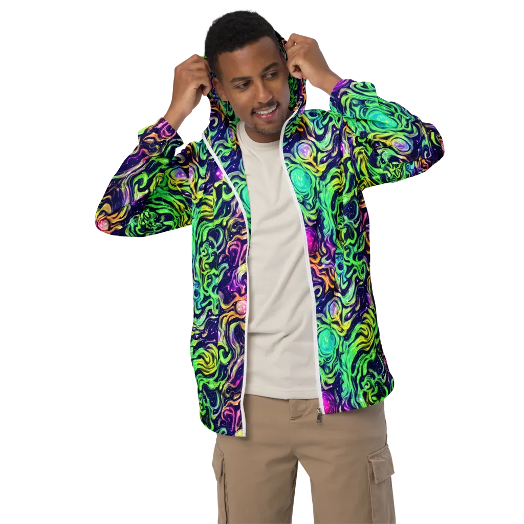 Stellar Psychedelia on Men's Windbreaker — Front