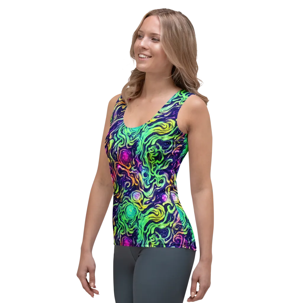 Stellar Psychedelia on Women's Tank Top — Left Front