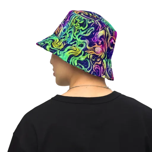 Stellar Psychedelia on a Reversible Bucket Hat