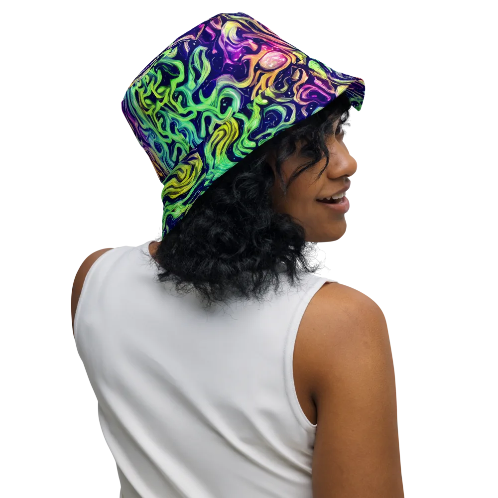 Stellar Psychedelia on Reversible Bucket Hat — Right Outside