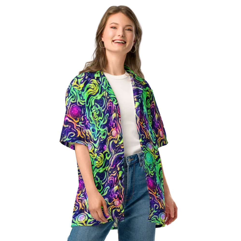 Stellar Psychedelia on Button Shirt — Front
