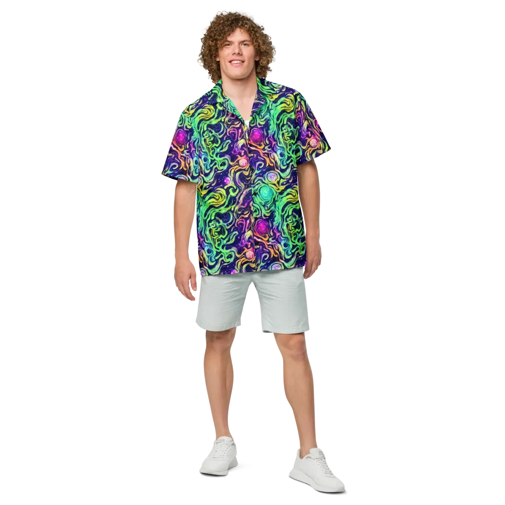 Stellar Psychedelia on Button Shirt — Front