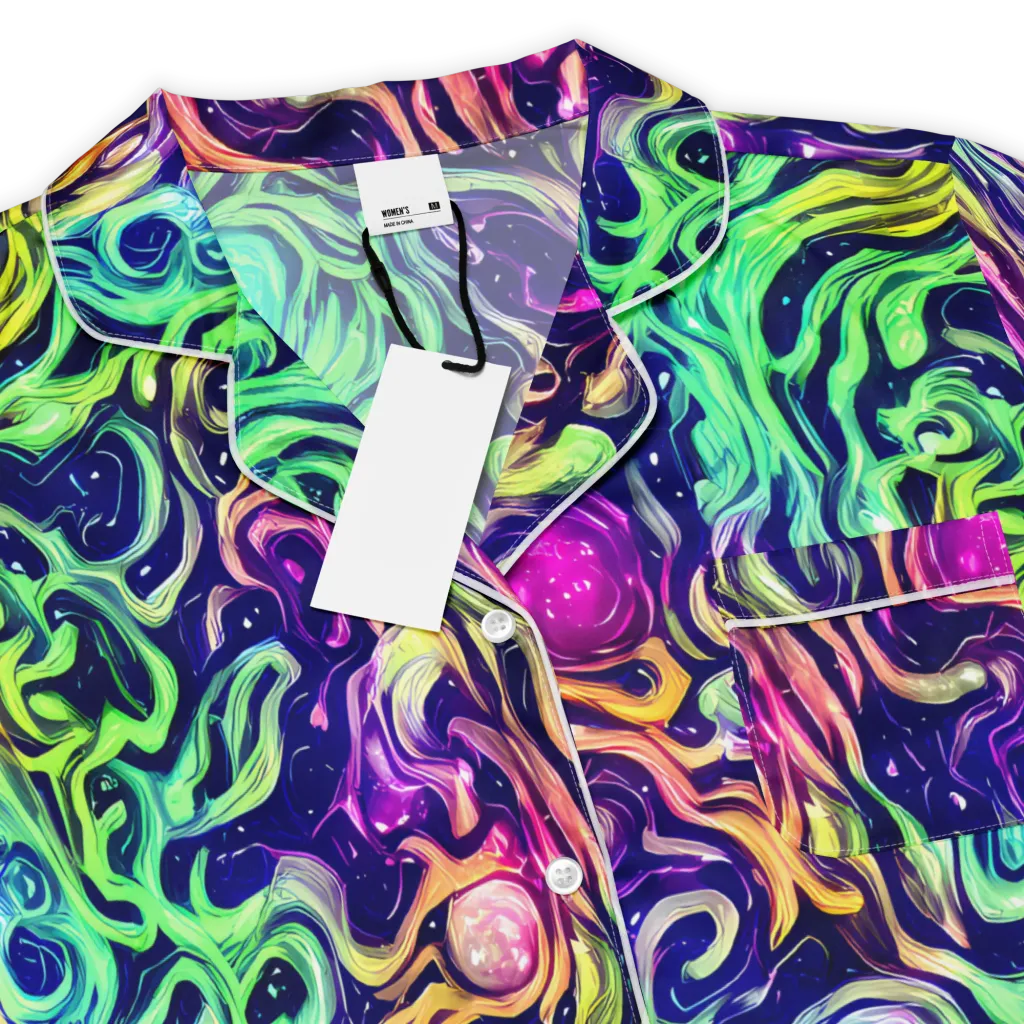 Stellar Psychedelia on Women's Short Sleeve Pajama Top — Product details