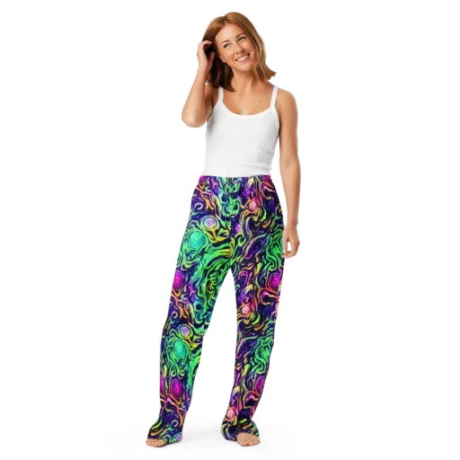 Stellar Psychedelia on a Women's Pajama Pants