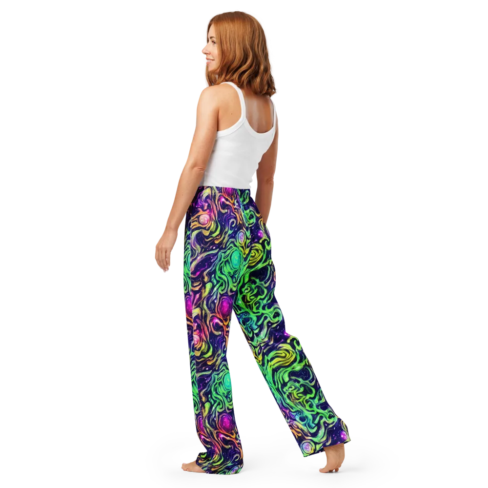 Stellar Psychedelia on Women's Pajama Pants — Back