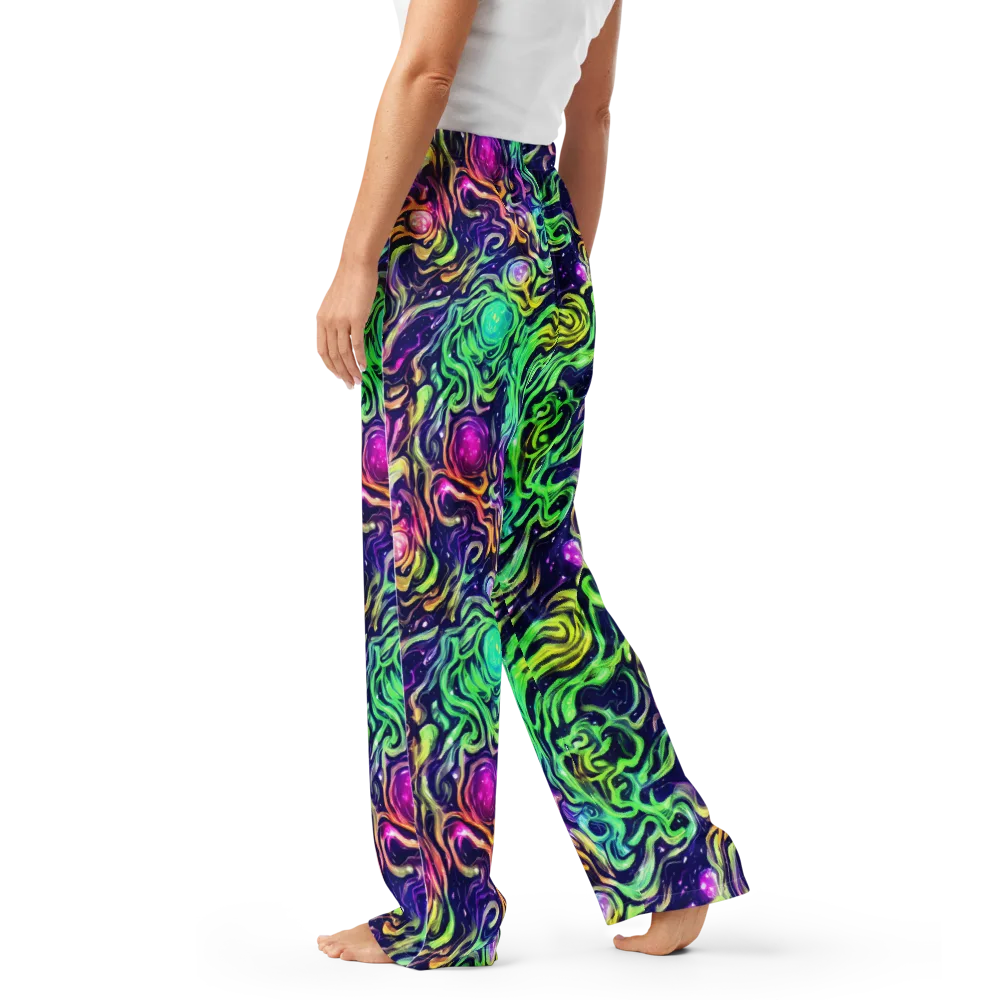 Stellar Psychedelia on Women's Pajama Pants — Left