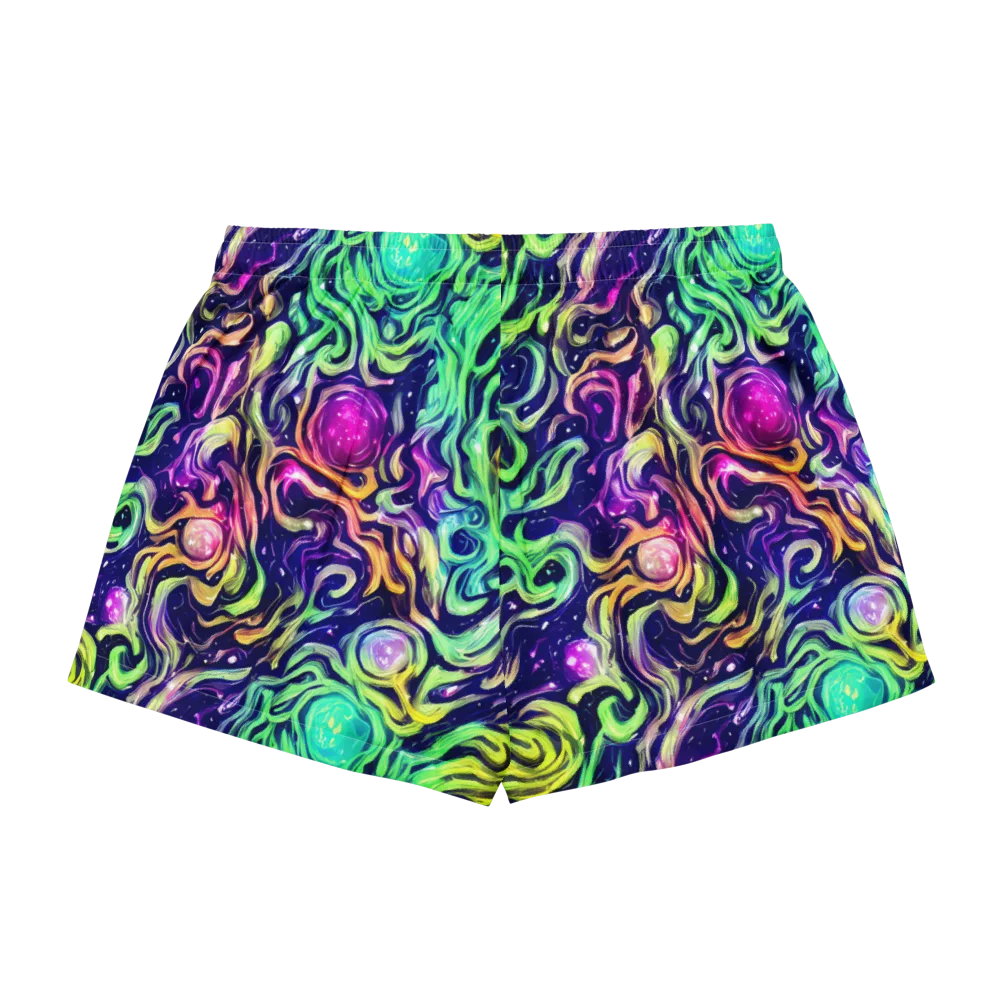 Stellar Psychedelia on Women's Pajama Shorts — Back