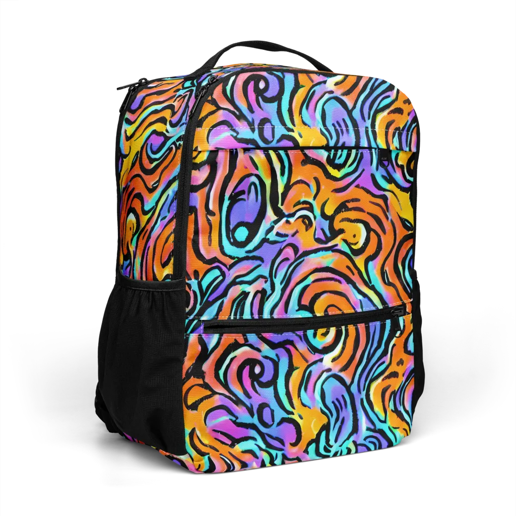 Hypercolor Waves on Utility Backpack — Right Front