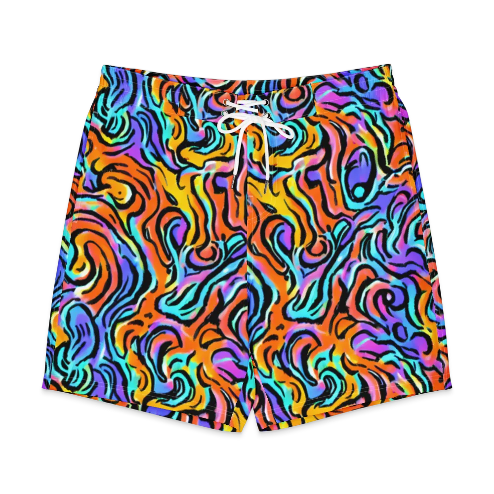 Hypercolor Waves on Men's Board Shorts — Front