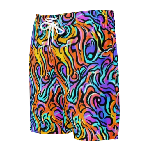 Hypercolor Waves on a Men's Board Shorts