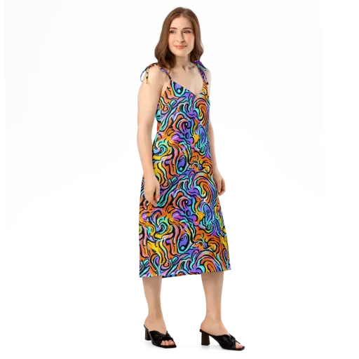 Hypercolor Waves on a Slip Dress