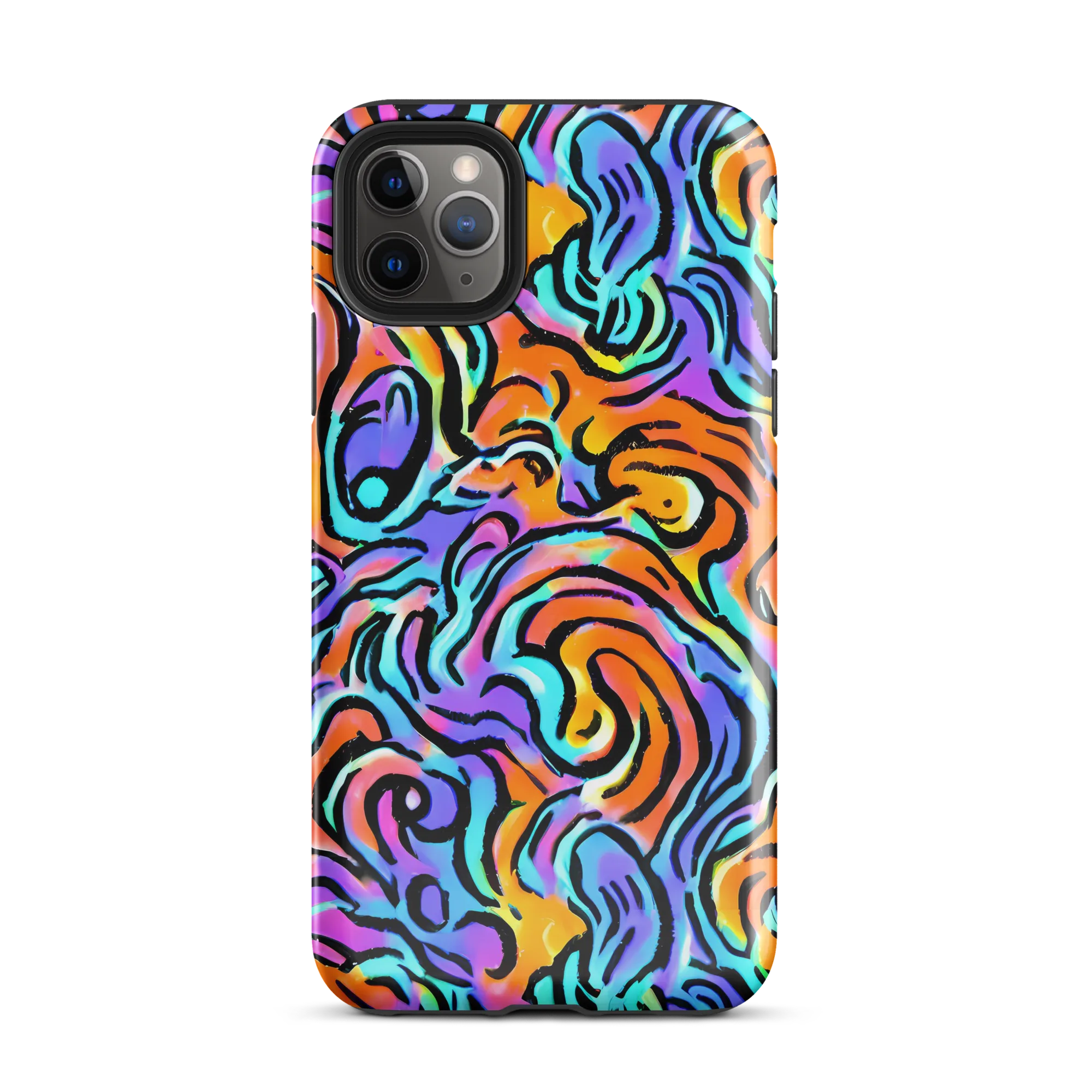 Hypercolor Waves on Tough Case for iPhone® — Front