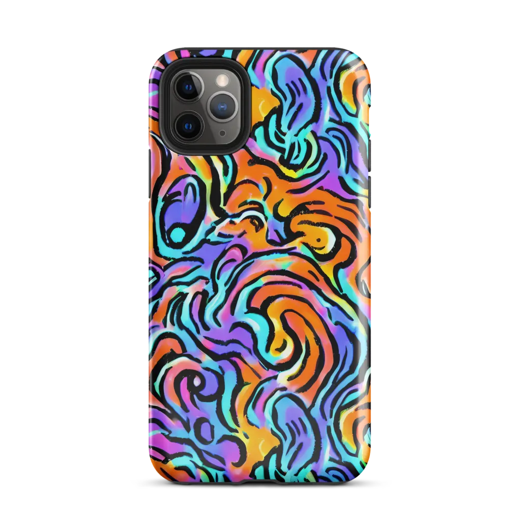 Hypercolor Waves on Tough Case for iPhone® — Front