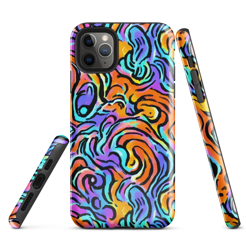 Hypercolor Waves on Tough Case for iPhone® — Front