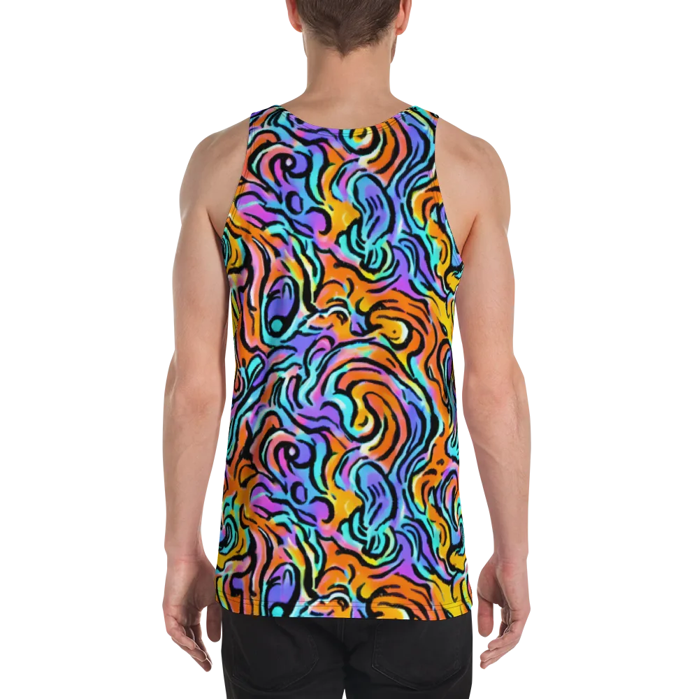 Hypercolor Waves on Men's Tank Top — Back