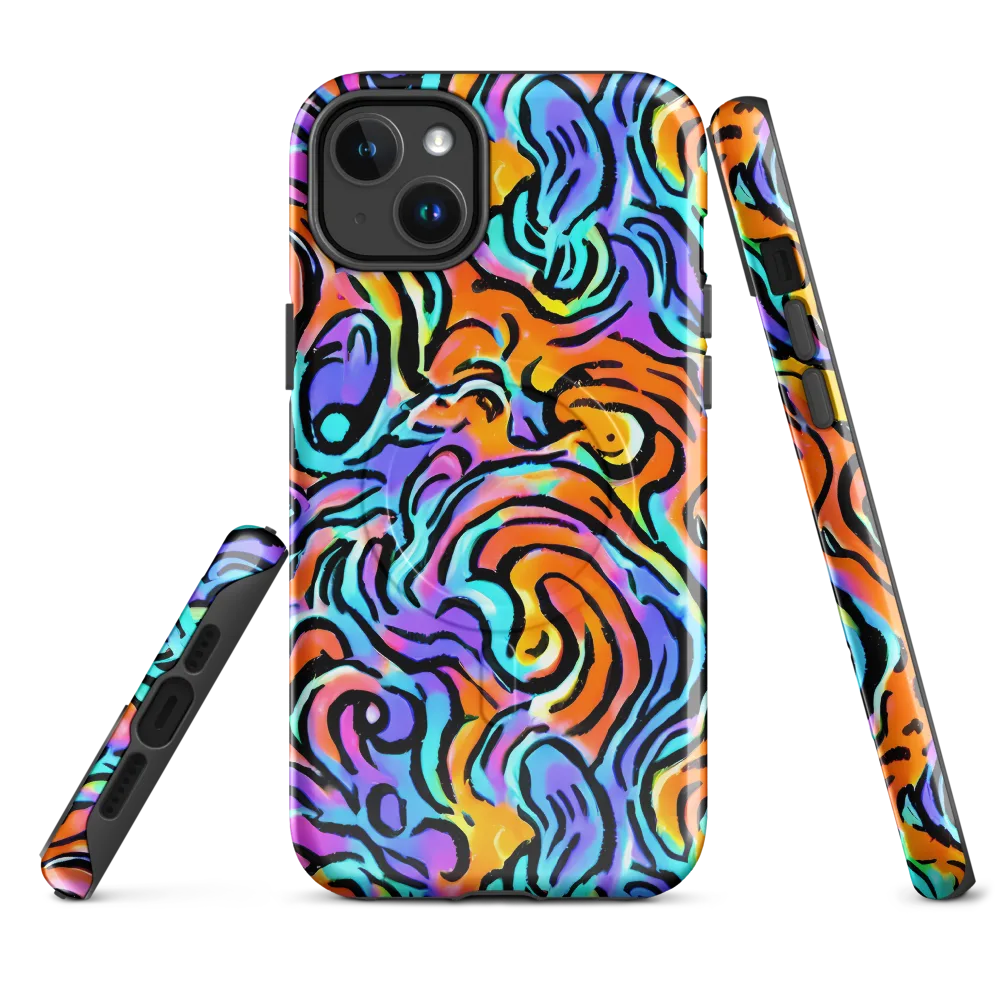 Hypercolor Waves on MagSafe Tough Case for iPhone® — Front