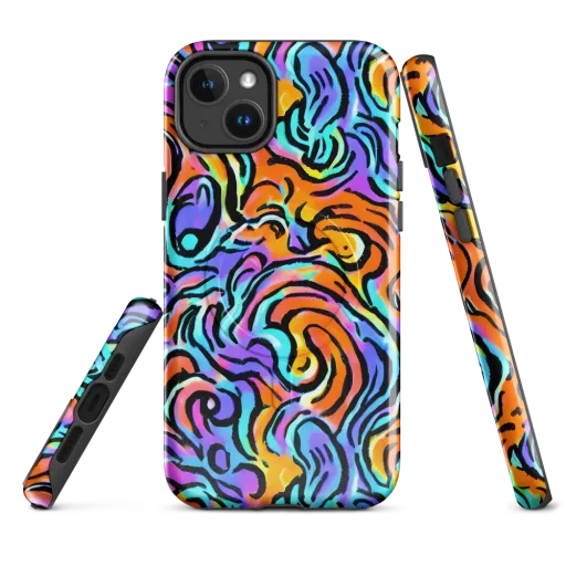 Hypercolor Waves on a MagSafe Tough Case for iPhone®