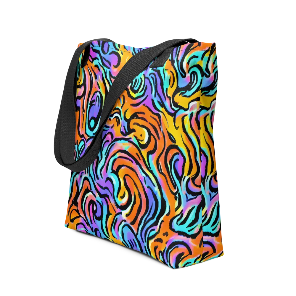 Hypercolor Waves on Tote Bag — Front