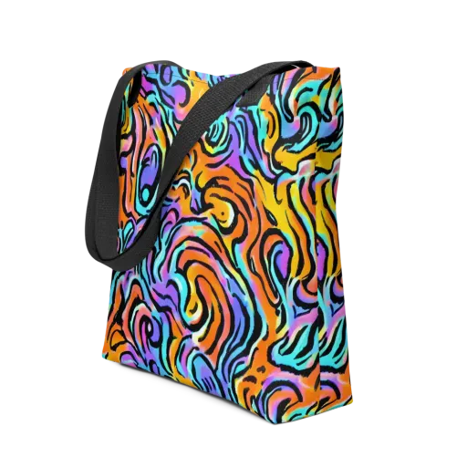 Hypercolor Waves on a Tote Bag
