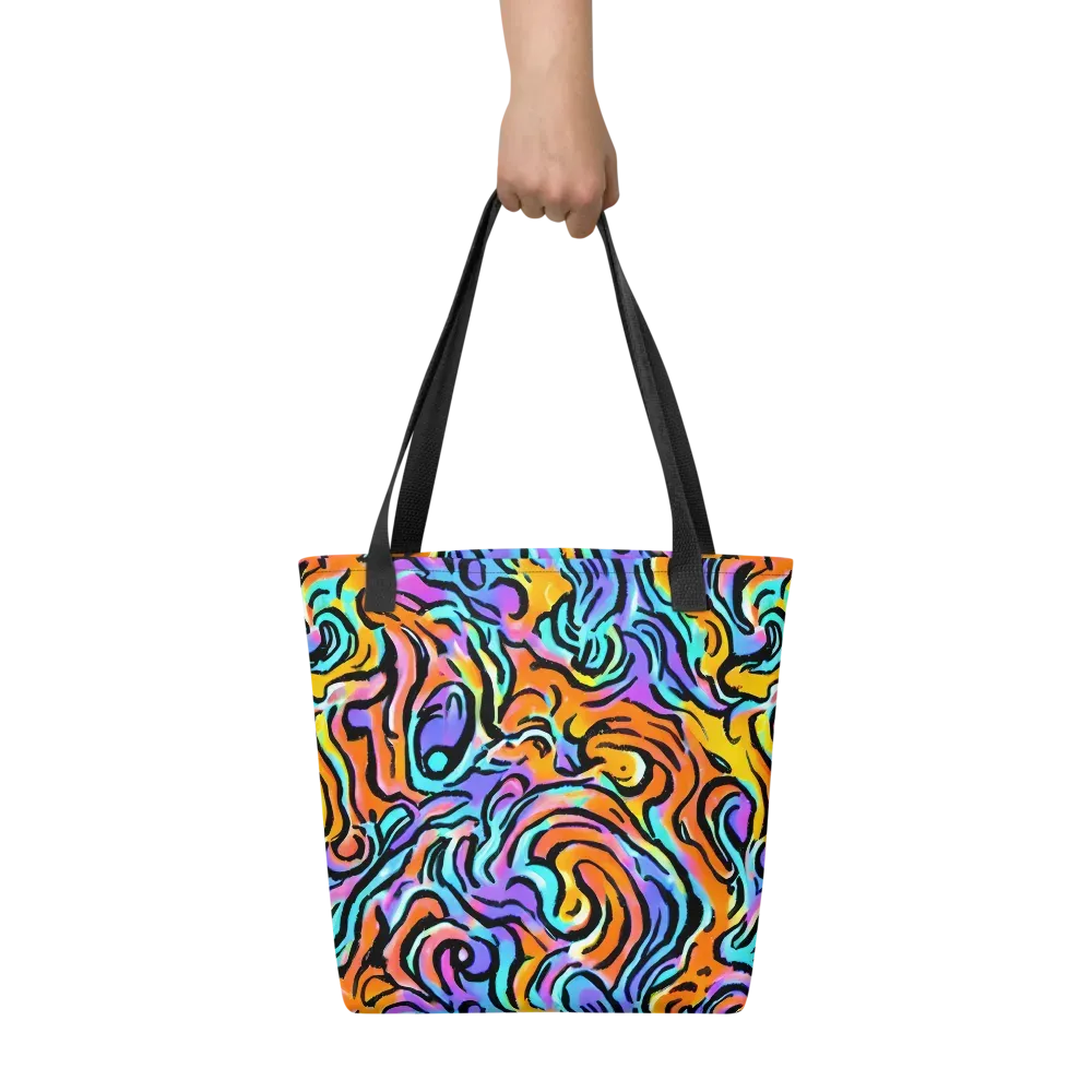 Hypercolor Waves on Tote Bag — Front