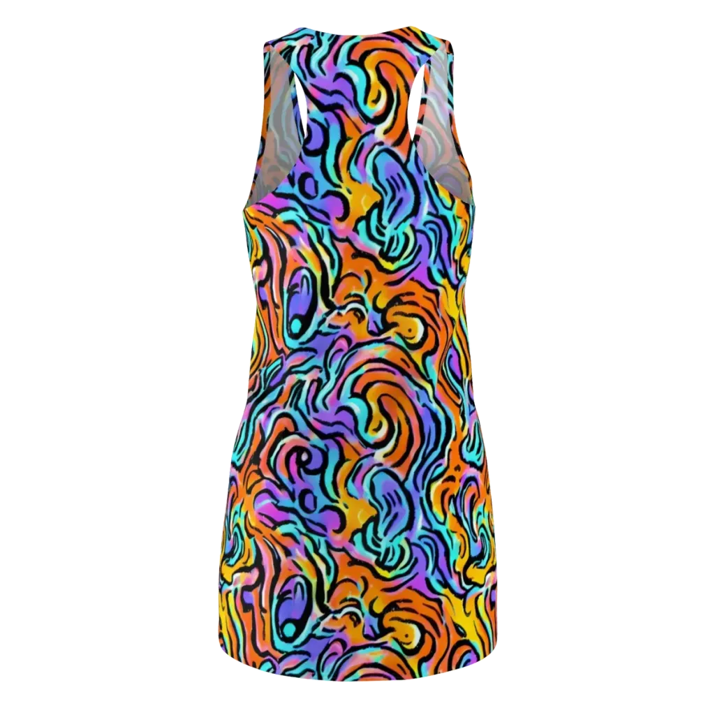 Hypercolor Waves on Racerback Dress — Back