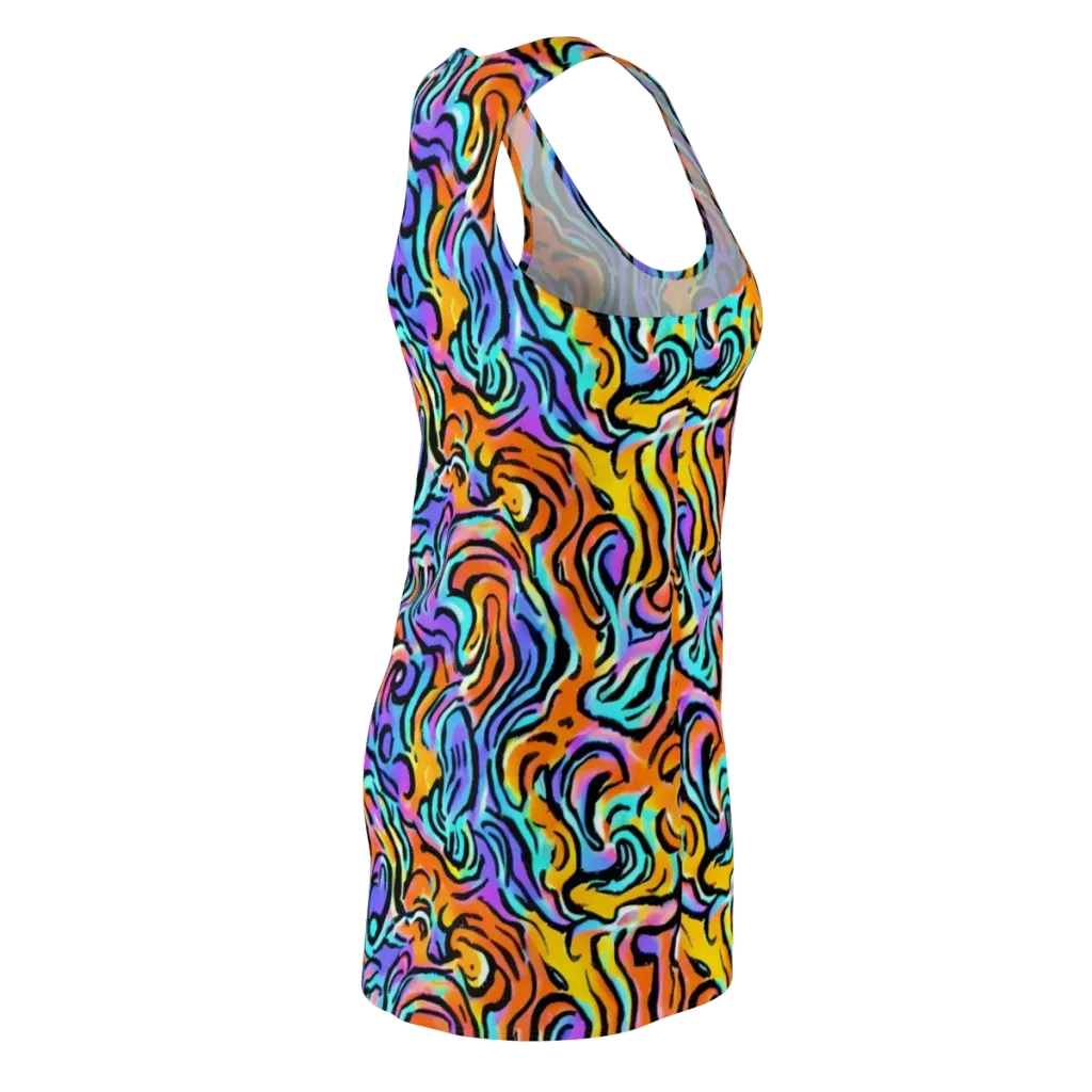 Hypercolor Waves on Racerback Dress — Back Side