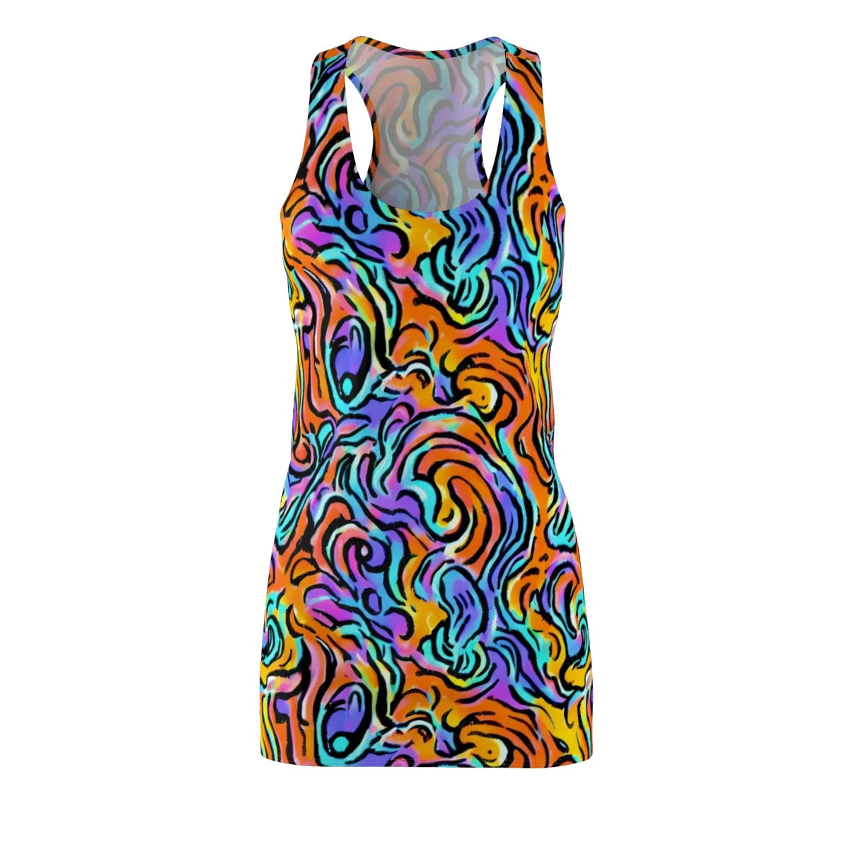 Hypercolor Waves on Racerback Dress — Front