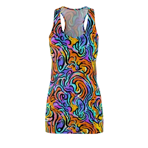 Hypercolor Waves on a Racerback Dress