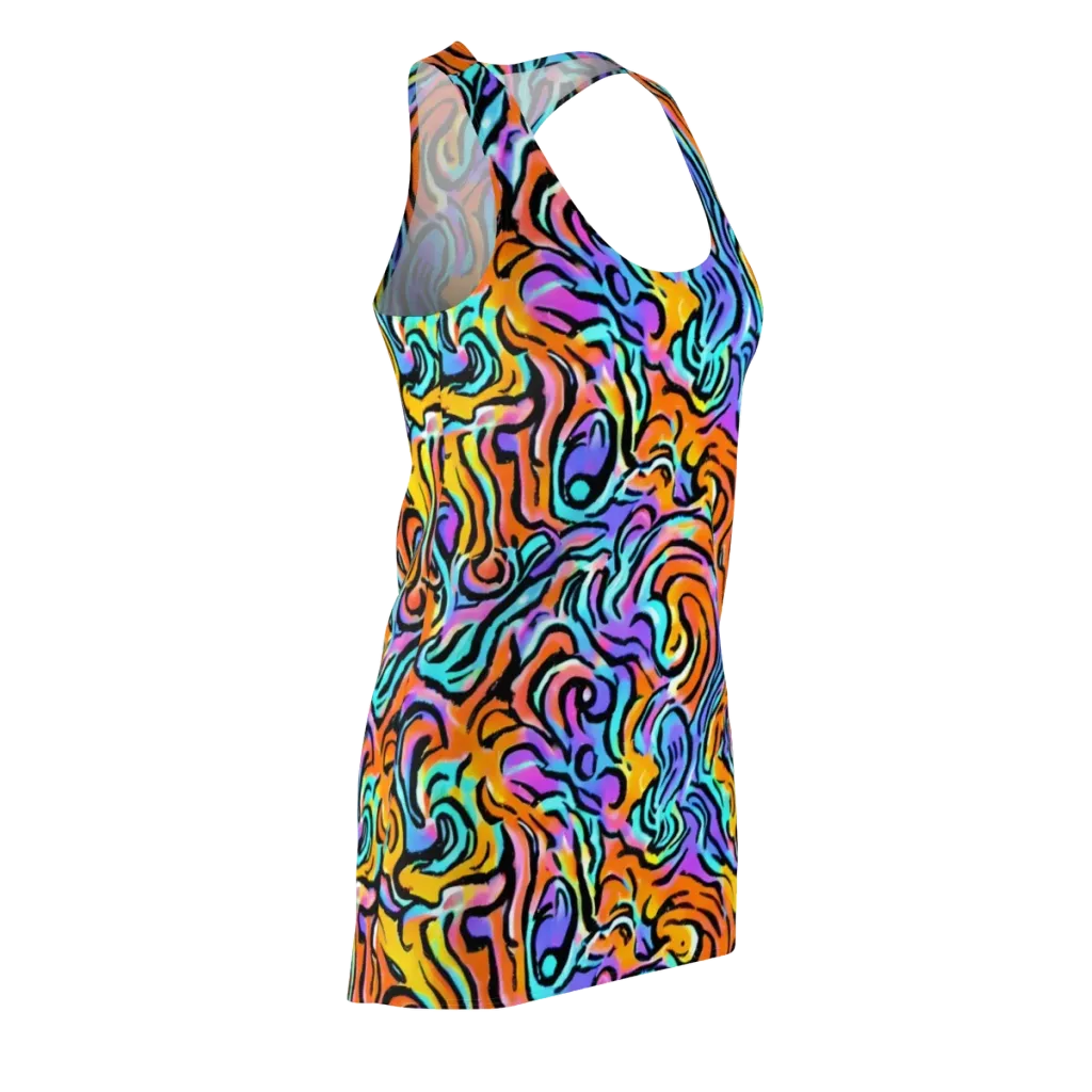 Hypercolor Waves on Racerback Dress — Front Side