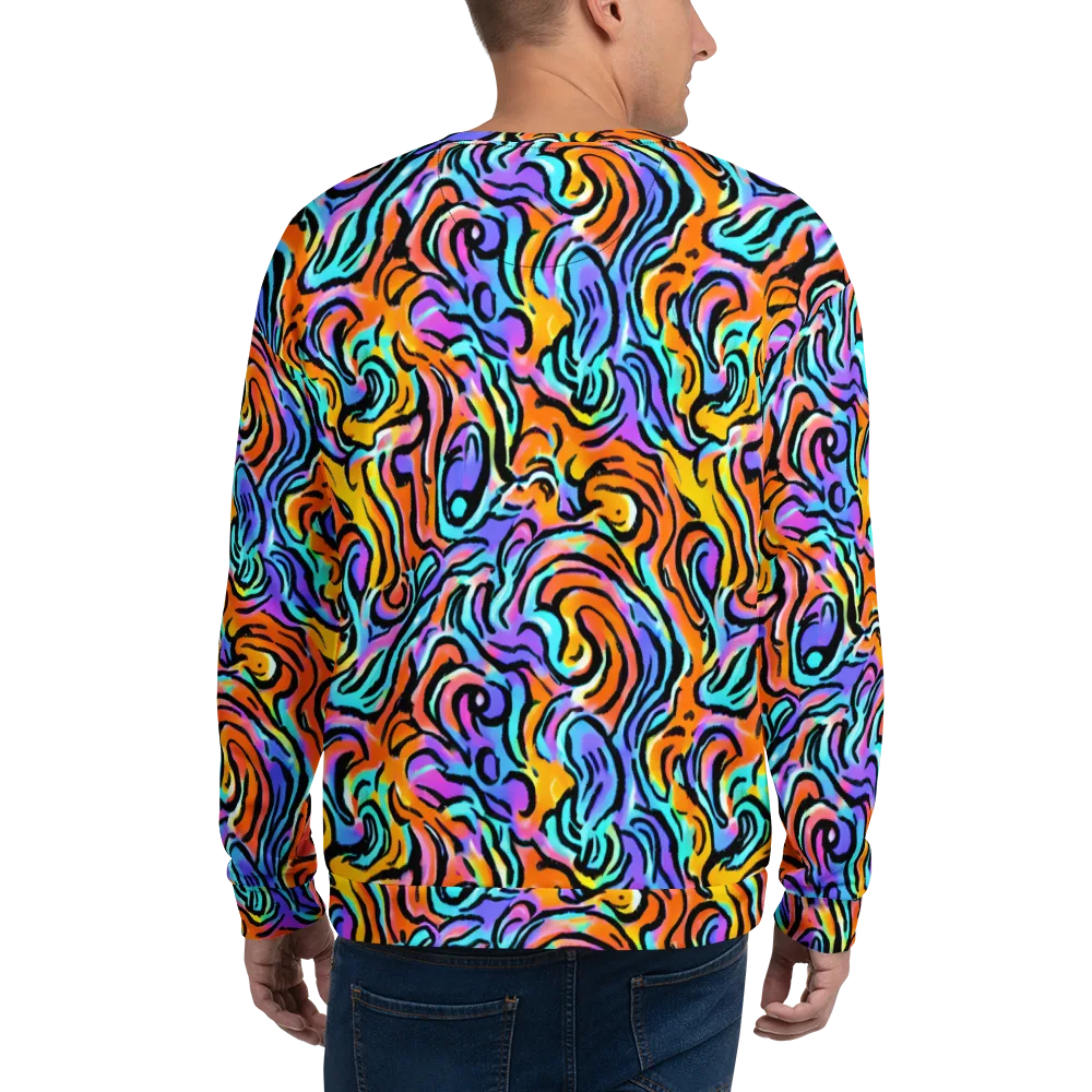 Hypercolor Waves on Sweatshirt — Back