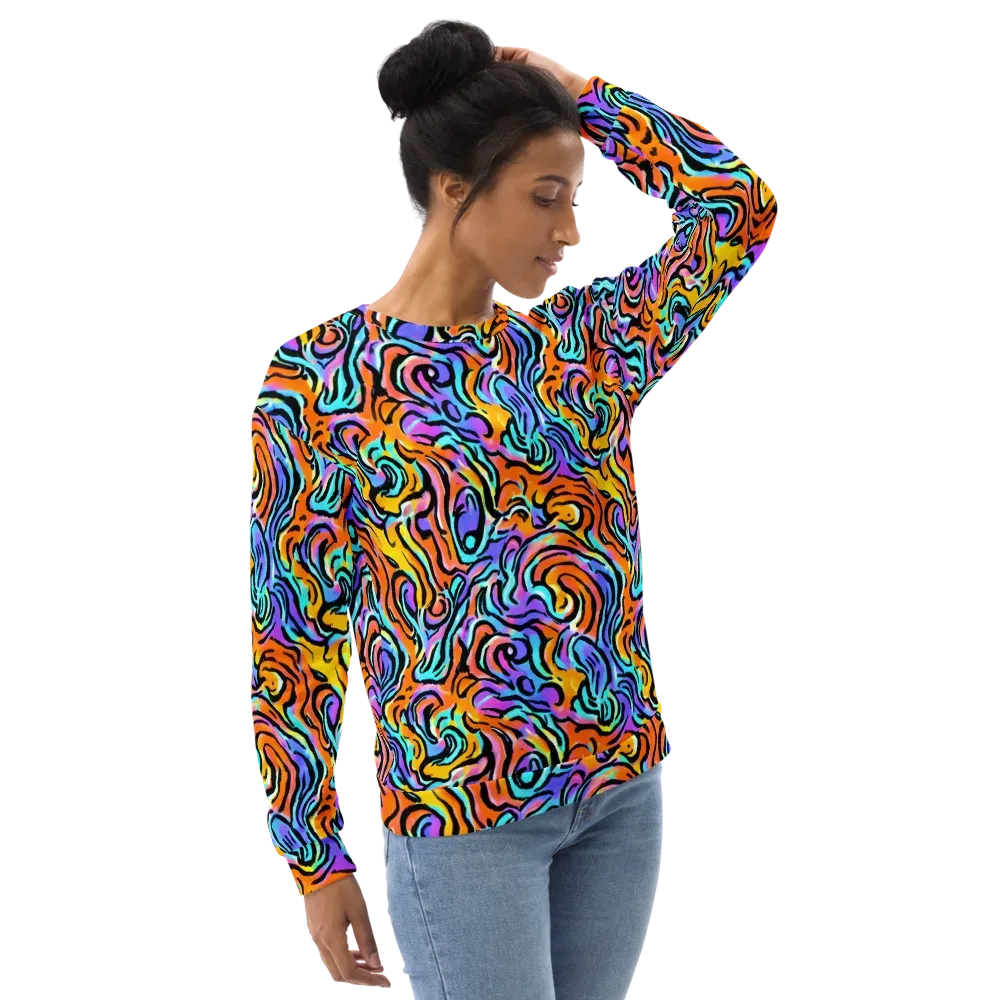 Hypercolor Waves on Sweatshirt — Right Front