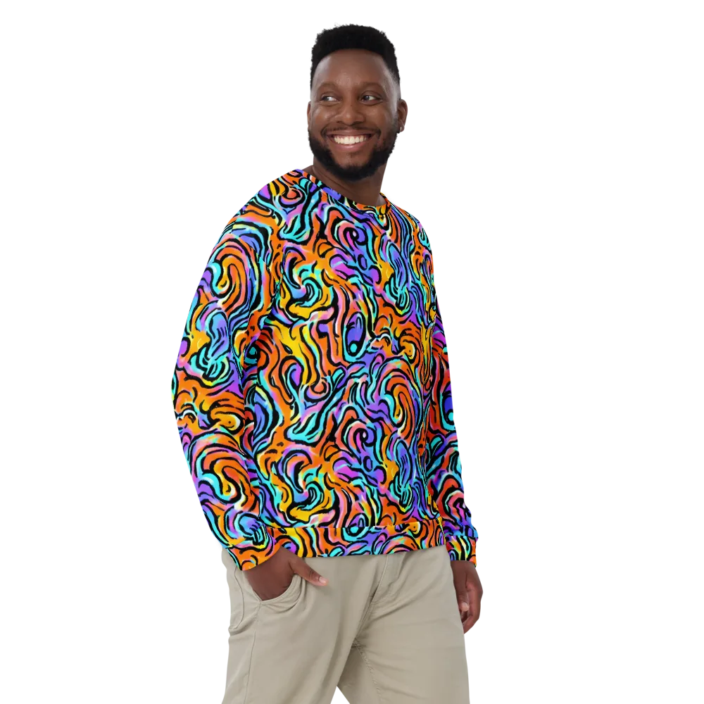 Hypercolor Waves on Sweatshirt — Front