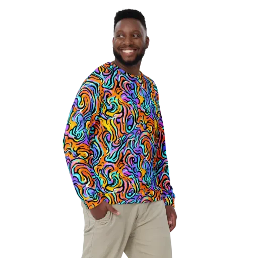 Hypercolor Waves on a Sweatshirt