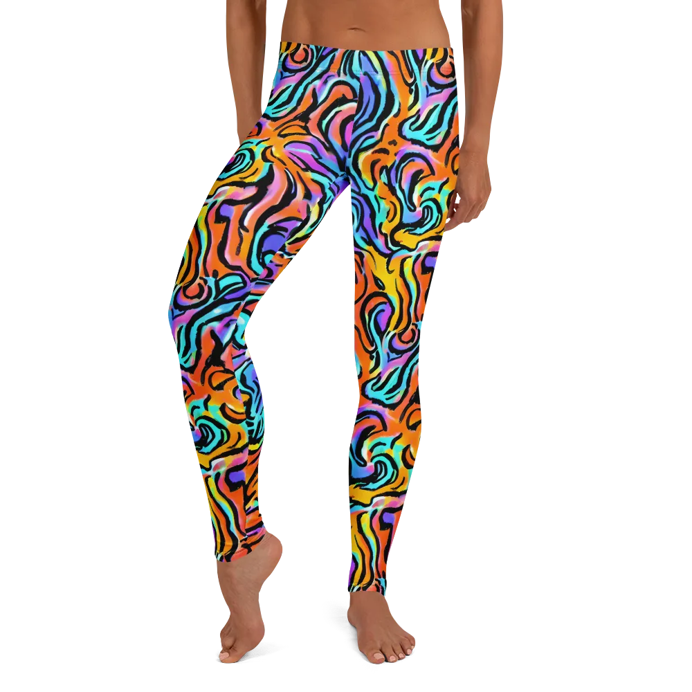 Hypercolor Waves on Leggings — Front